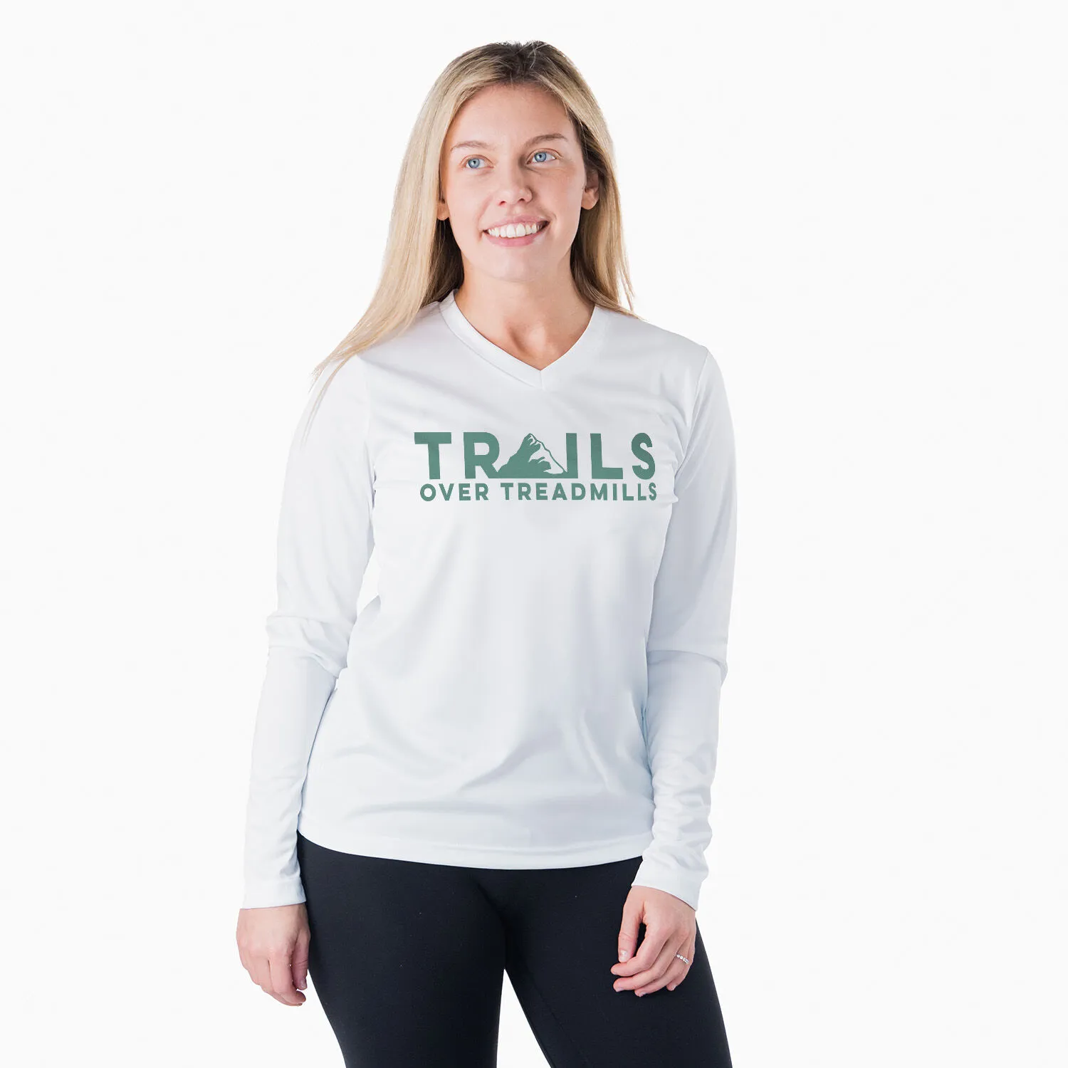 Women's Long Sleeve Tech Tee - Trails Over Treadmills 4 Women's Long Sleeve Tech Tee - Trails Over Treadmills - Image 2