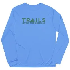 Men's Running Long Sleeve Performance Tee - Trails Over Treadmills -goneforarun Sales 2023 tr 45548 LIGHTBLUE MAIN