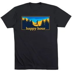 Running Short Sleeve T-Shirt - Happy Hour Runner -goneforarun Sales 2023 tr 45564 BLACK FLAT