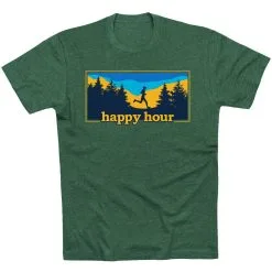 Running Short Sleeve T-Shirt - Happy Hour Runner -goneforarun Sales 2023 tr 45564 FORESTGREEN FLAT