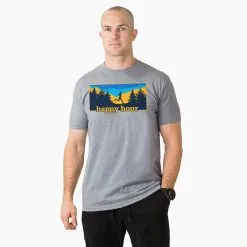Running Short Sleeve T-Shirt - Happy Hour Runner -goneforarun Sales 2023 tr 45564 GRAY MALE