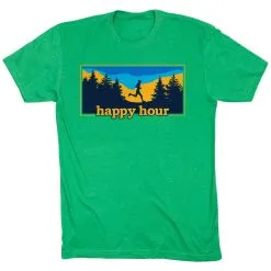 Running Short Sleeve T-Shirt - Happy Hour Runner -goneforarun Sales 2023 tr 45564 GREEN FLAT