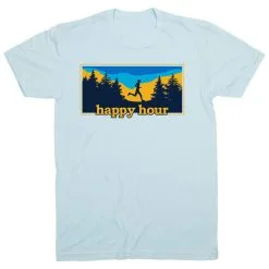 Running Short Sleeve T-Shirt - Happy Hour Runner -goneforarun Sales 2023 tr 45564 LIGHTBLUE FLAT