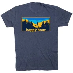 Running Short Sleeve T-Shirt - Happy Hour Runner -goneforarun Sales 2023 tr 45564 NAVY FLAT
