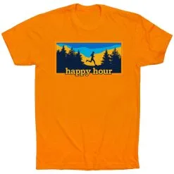Running Short Sleeve T-Shirt - Happy Hour Runner -goneforarun Sales 2023 tr 45564 ORANGE FLAT