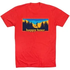 Running Short Sleeve T-Shirt - Happy Hour Runner -goneforarun Sales 2023 tr 45564 RED FLAT