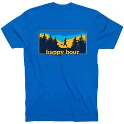 Running Short Sleeve T-Shirt - Happy Hour Runner -goneforarun Sales 2023 tr 45564 ROYAL FLAT