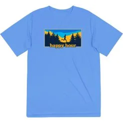 Men's Running Short Sleeve Performance Tee - Happy Hour Runner -goneforarun Sales 2023 tr 45566 LIGHTBLUE MAIN