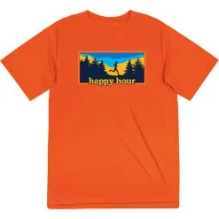Men's Running Short Sleeve Performance Tee - Happy Hour Runner -goneforarun Sales 2023 tr 45566 ORANGE MAIN