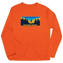 Men's Running Long Sleeve Performance Tee - Happy Hour Runner -goneforarun Sales 2023 tr 45567 ORANGE MAIN