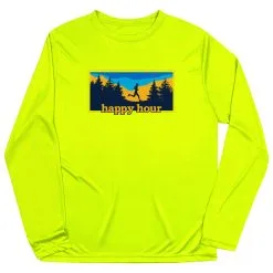 Men's Running Long Sleeve Performance Tee - Happy Hour Runner -goneforarun Sales 2023 tr 45567 SAFETYYELLOW MAIN