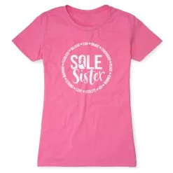 Women's Everyday Runners Tee - Sole Sister -goneforarun Sales 2023 tr 45573 HOTPINK FLAT