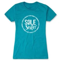 Women's Everyday Runners Tee - Sole Sister -goneforarun Sales 2023 tr 45573 TEAL FLAT