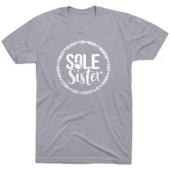 Running Short Sleeve T-Shirt - Sole Sister -goneforarun Sales 2023 tr 45574 GRAY FLAT