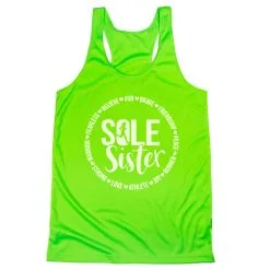 Women's Racerback Performance Tank Top - Sole Sister -goneforarun Sales 2023 tr 45577 LIME MAIN