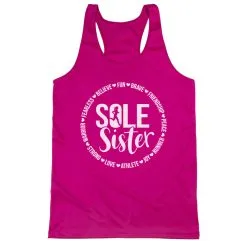 Women's Racerback Performance Tank Top - Sole Sister -goneforarun Sales 2023 tr 45577 PINK MAIN