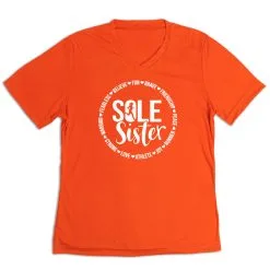 Women's Short Sleeve Tech Tee - Sole Sister -goneforarun Sales 2023 tr 45578 ORANGE MAIN