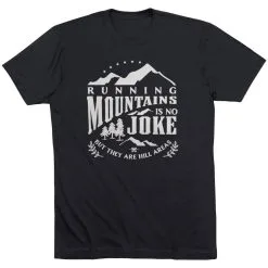 Running Short Sleeve T-Shirt - Running Mountains -goneforarun Sales 2023 tr 45597 BLACK FLAT