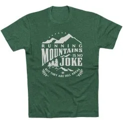 Running Short Sleeve T-Shirt - Running Mountains -goneforarun Sales 2023 tr 45597 FORESTGREEN FLAT