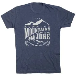 Running Short Sleeve T-Shirt - Running Mountains -goneforarun Sales 2023 tr 45597 NAVY FLAT