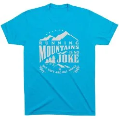 Running Short Sleeve T-Shirt - Running Mountains -goneforarun Sales 2023 tr 45597 TURQUOISE FLAT
