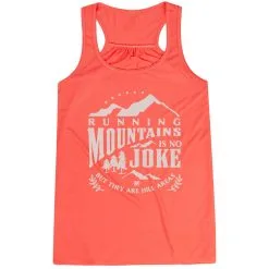 Flowy Racerback Tank Top - Running Mountains -goneforarun Sales 2023 tr 45598 CORAL MAIN