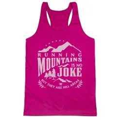 Women's Racerback Performance Tank Top - Running Mountains -goneforarun Sales 2023 tr 45600 PINK MAIN