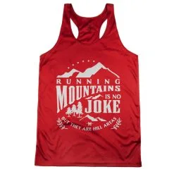 Women's Racerback Performance Tank Top - Running Mountains -goneforarun Sales 2023 tr 45600 RED MAIN