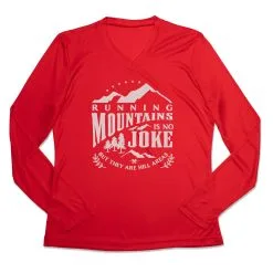 Women's Long Sleeve Tech Tee - Running Mountains 15 Women's Long Sleeve Tech Tee - Running Mountains -goneforarun Sales 2023 tr 45602 RED MAIN