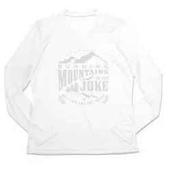Women's Long Sleeve Tech Tee - Running Mountains 17 Women's Long Sleeve Tech Tee - Running Mountains -goneforarun Sales 2023 tr 45602 WHITE MAIN