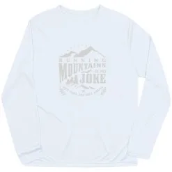 Men's Running Long Sleeve Performance Tee - Running Mountains -goneforarun Sales 2023 tr 45605 WHITE MAIN