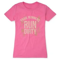 Women's Everyday Runners Tee - Run Dirty -goneforarun Sales 2023 tr 45620 HOTPINK FLAT