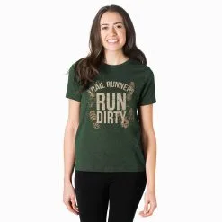 Running Short Sleeve T-Shirt - Run Dirty 21 Running Short Sleeve T-Shirt - Run Dirty -goneforarun Sales 2023 tr 45621 FORESTGREEN FEMALE