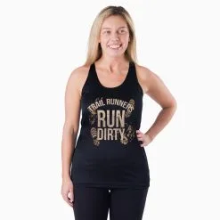 Women's Racerback Performance Tank Top - Run Dirty -goneforarun Sales 2023 tr 45624 BLACK FEMALE
