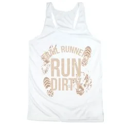 Women's Racerback Performance Tank Top - Run Dirty -goneforarun Sales 2023 tr 45624 WHITE MAIN