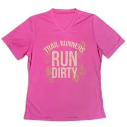 Women's Short Sleeve Tech Tee - Run Dirty 19 Women's Short Sleeve Tech Tee - Run Dirty -goneforarun Sales 2023 tr 45625 PINK MAIN