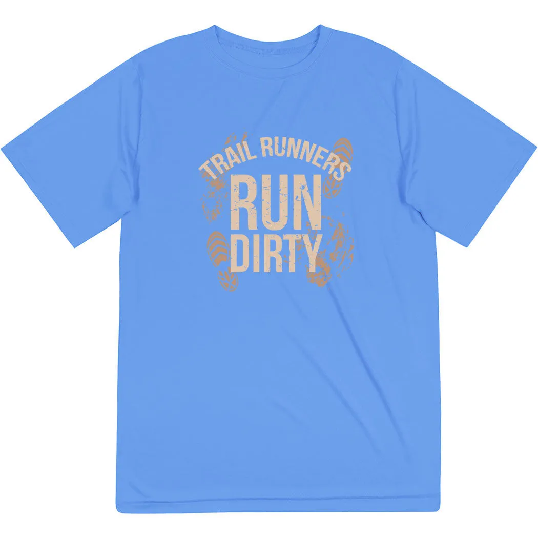 Men's Running Short Sleeve Performance Tee - Run Dirty 7 Men's Running Short Sleeve Performance Tee - Run Dirty - Image 5