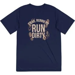 Men's Running Short Sleeve Performance Tee - Run Dirty 17 Men's Running Short Sleeve Performance Tee - Run Dirty -goneforarun Sales 2023 tr 45628 NAVY MAIN