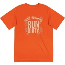 Men's Running Short Sleeve Performance Tee - Run Dirty 18 Men's Running Short Sleeve Performance Tee - Run Dirty -goneforarun Sales 2023 tr 45628 ORANGE MAIN