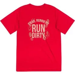 Men's Running Short Sleeve Performance Tee - Run Dirty 19 Men's Running Short Sleeve Performance Tee - Run Dirty -goneforarun Sales 2023 tr 45628 RED MAIN