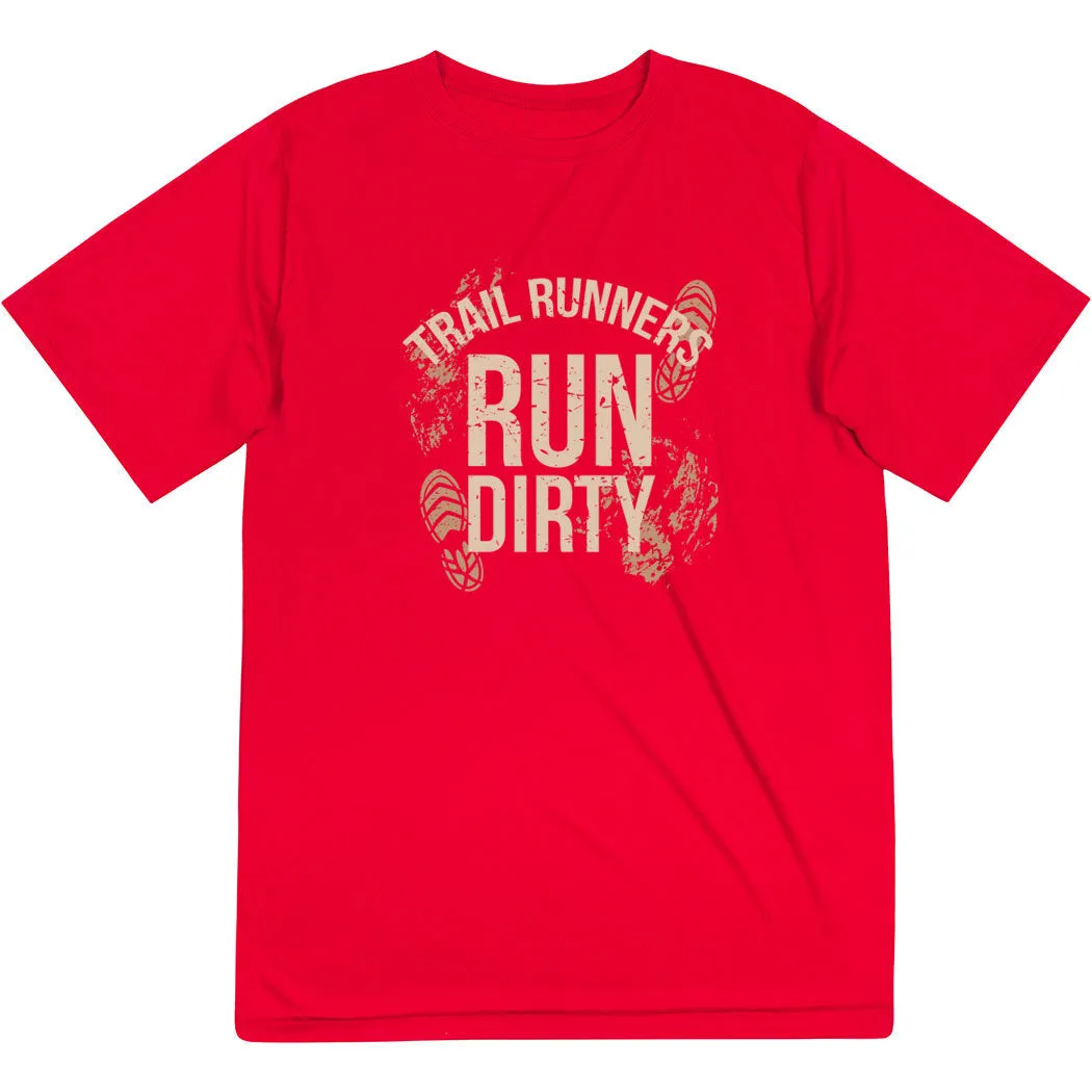 Men's Running Short Sleeve Performance Tee - Run Dirty 10 Men's Running Short Sleeve Performance Tee - Run Dirty - Image 8