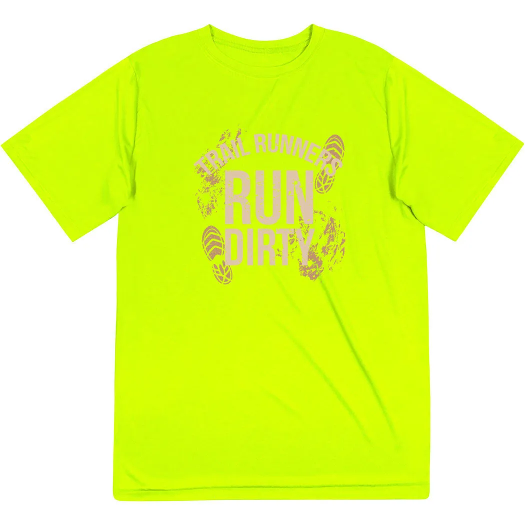 Men's Running Short Sleeve Performance Tee - Run Dirty 11 Men's Running Short Sleeve Performance Tee - Run Dirty - Image 9