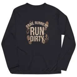 Men's Running Long Sleeve Performance Tee - Run Dirty -goneforarun Sales 2023 tr 45629 BLACK MAIN