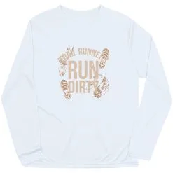 Men's Running Long Sleeve Performance Tee - Run Dirty -goneforarun Sales 2023 tr 45629 WHITE MAIN