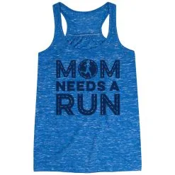 Flowy Racerback Tank Top - Mom Needs A Run -goneforarun Sales 2023 tr 45633 BLUE MAIN