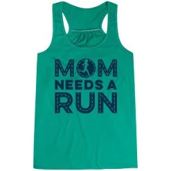 Flowy Racerback Tank Top - Mom Needs A Run -goneforarun Sales 2023 tr 45633 GREEN MAIN