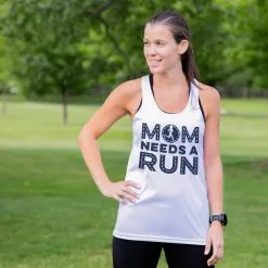 Women's Racerback Performance Tank Top - Mom Needs A Run 13 Women's Racerback Performance Tank Top - Mom Needs A Run -goneforarun Sales 2023 tr 45635 WHITE MODEL