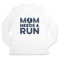 Women's Long Sleeve Tech Tee - Mom Needs A Run -goneforarun Sales 2023 tr 45637 WHITE MAIN