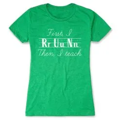 Women's Everyday Runners Tee - First I Run Then I Teach 18 Women's Everyday Runners Tee - First I Run Then I Teach -goneforarun Sales 2023 tr 45661 GREEN FLAT