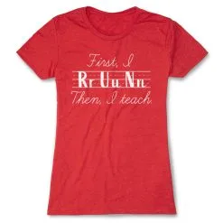 Women's Everyday Runners Tee - First I Run Then I Teach 21 Women's Everyday Runners Tee - First I Run Then I Teach -goneforarun Sales 2023 tr 45661 RED FLAT